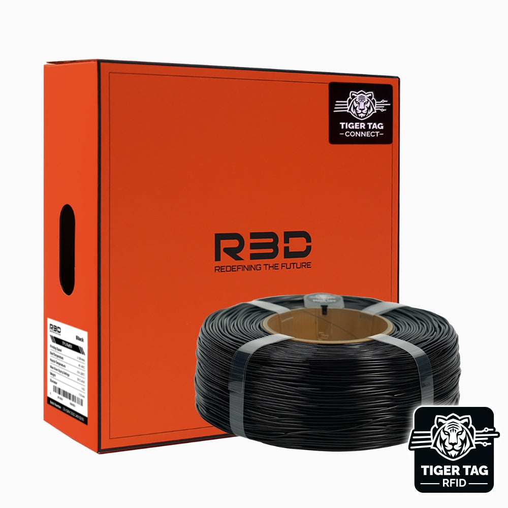 R3D - TPU - Noir (Black) - 1,75 mm - 1 kg - Refill avec RFID TigerTag