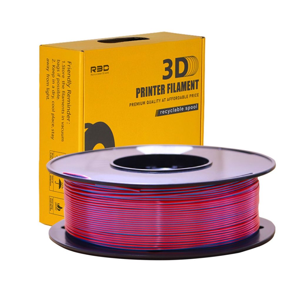 R3D - PLA Magic Silk - Bleu & Rouge (blue-red) - 1,75 mm - 1 kg