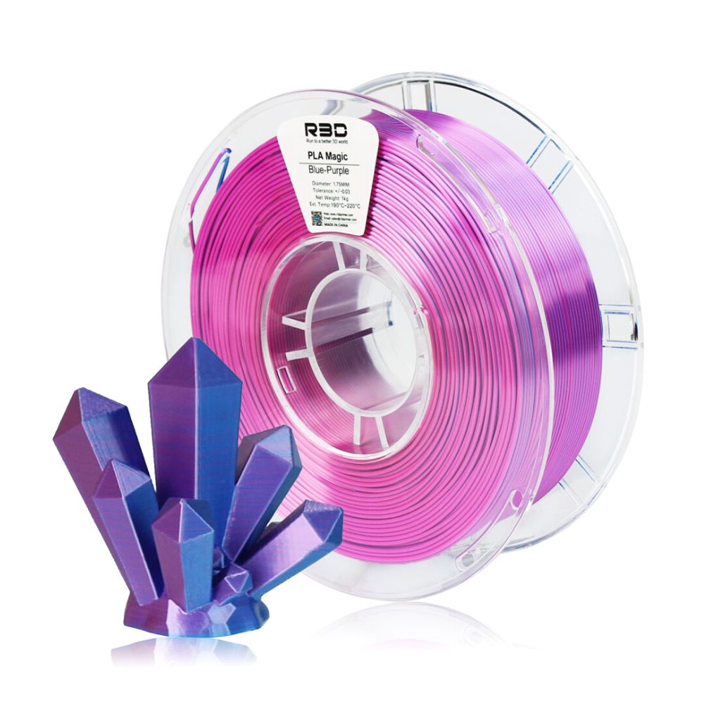 R3D - PLA Magic Silk - Violet & bleu (purple-blue) - 1,75 mm - 1 kg