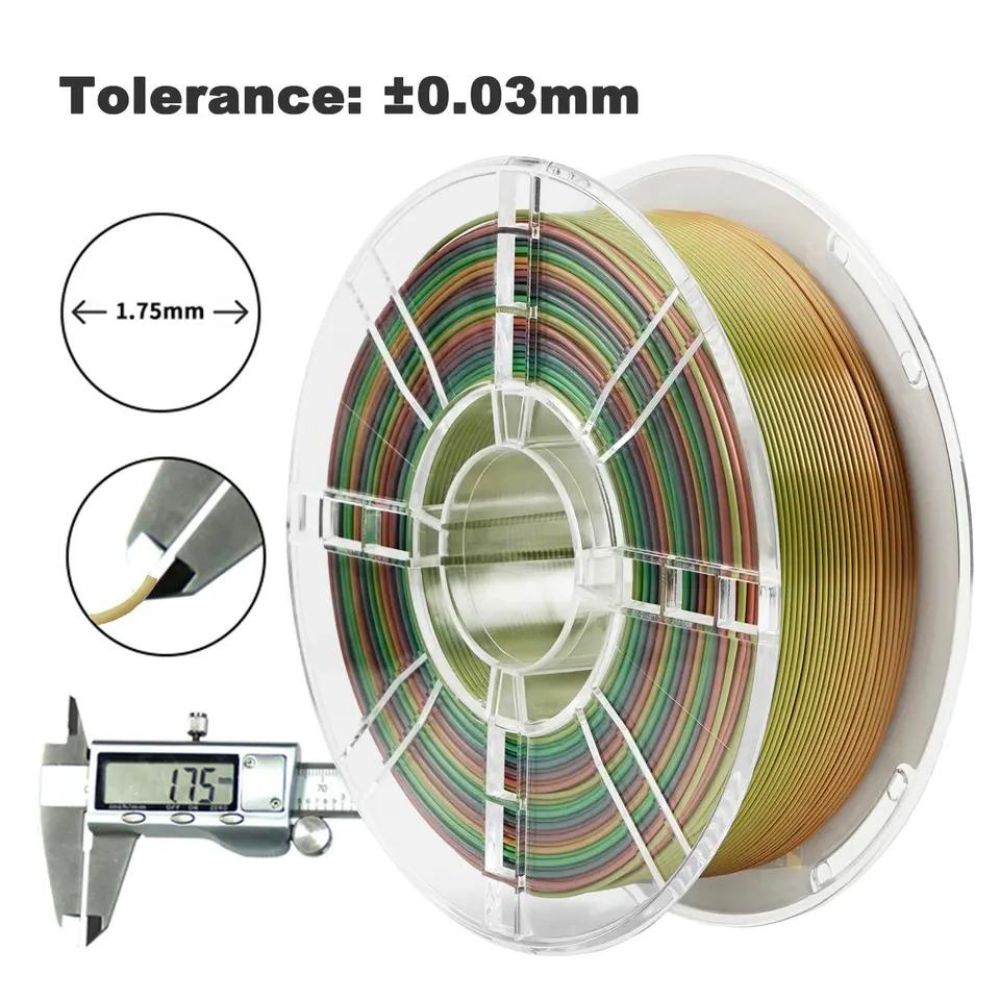 R3D - PLA Magic Silk - Arc-en-ciel 1 (Rainbow One) - 1,75 mm - 1 kg