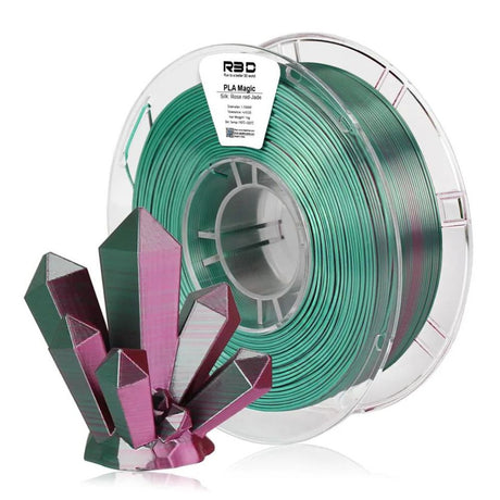 R3D - PLA Magic Silk - Violet & Jade (Rose Red-Jade) - 1,75 mm - 1 kg