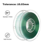 R3D - PLA Magic Silk - Vert & Blanc (Green-White) - 1,75 mm - 1 kg