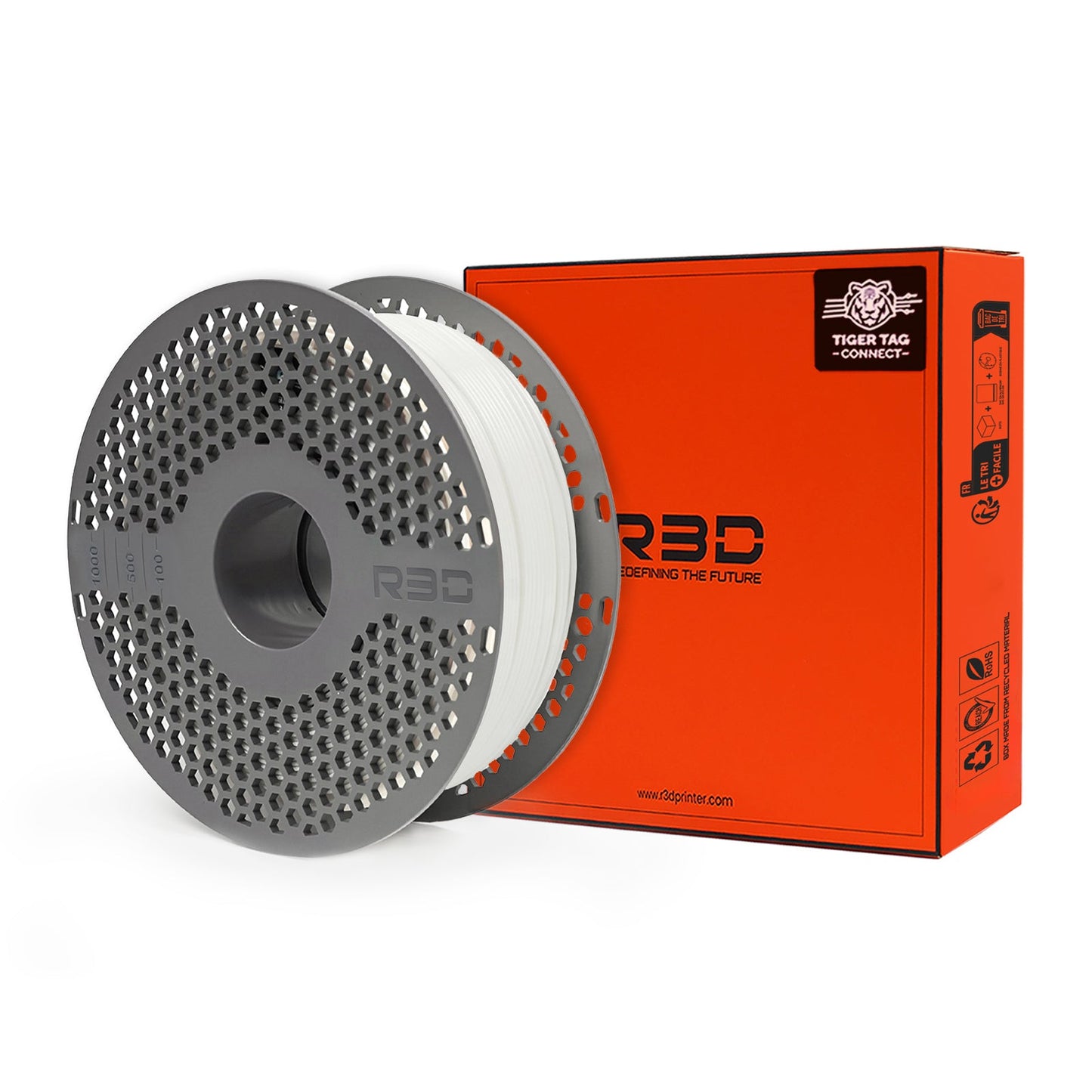 R3D - PETG High-Speed - Blanc (White) - 1,75 mm - 1 kg
