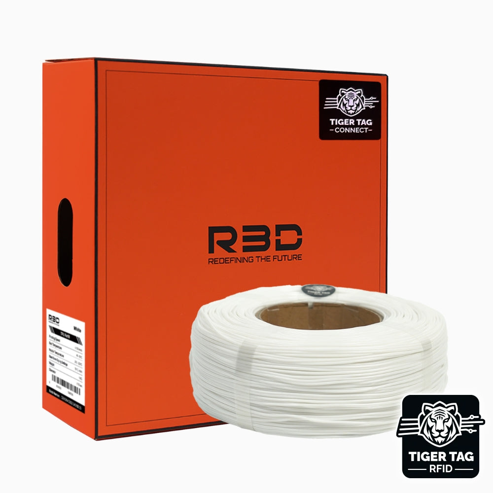 R3D - TPU - Blanc (White) - 1,75 mm - 1 kg - Refill avec RFID TigerTag