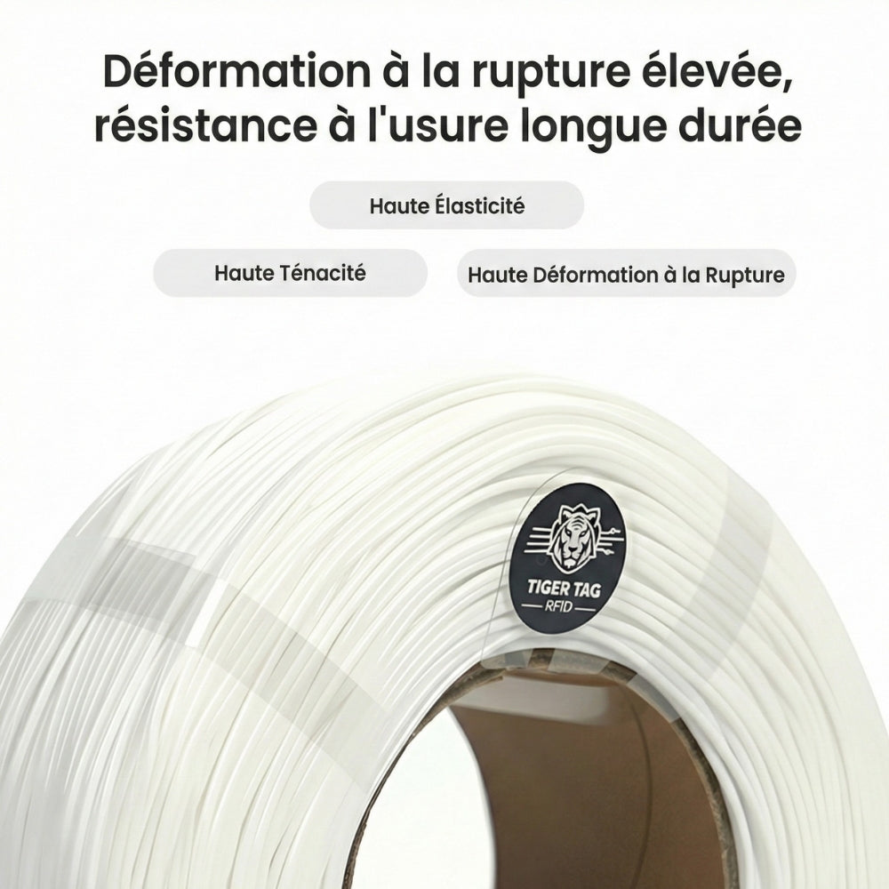 R3D - TPU - Blanc (White) - 1,75 mm - 1 kg - Refill avec RFID TigerTag