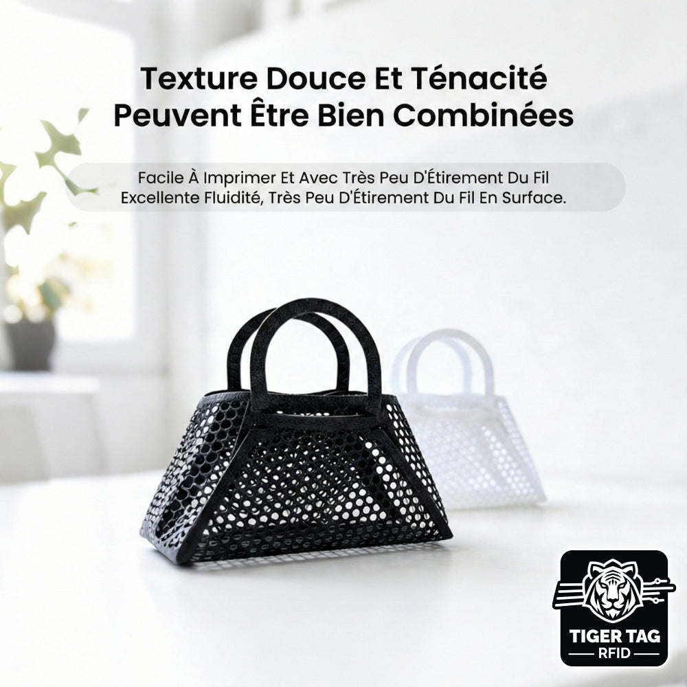 R3D - TPU - Noir (Black) - 1,75 mm - 1 kg - Refill avec RFID TigerTag