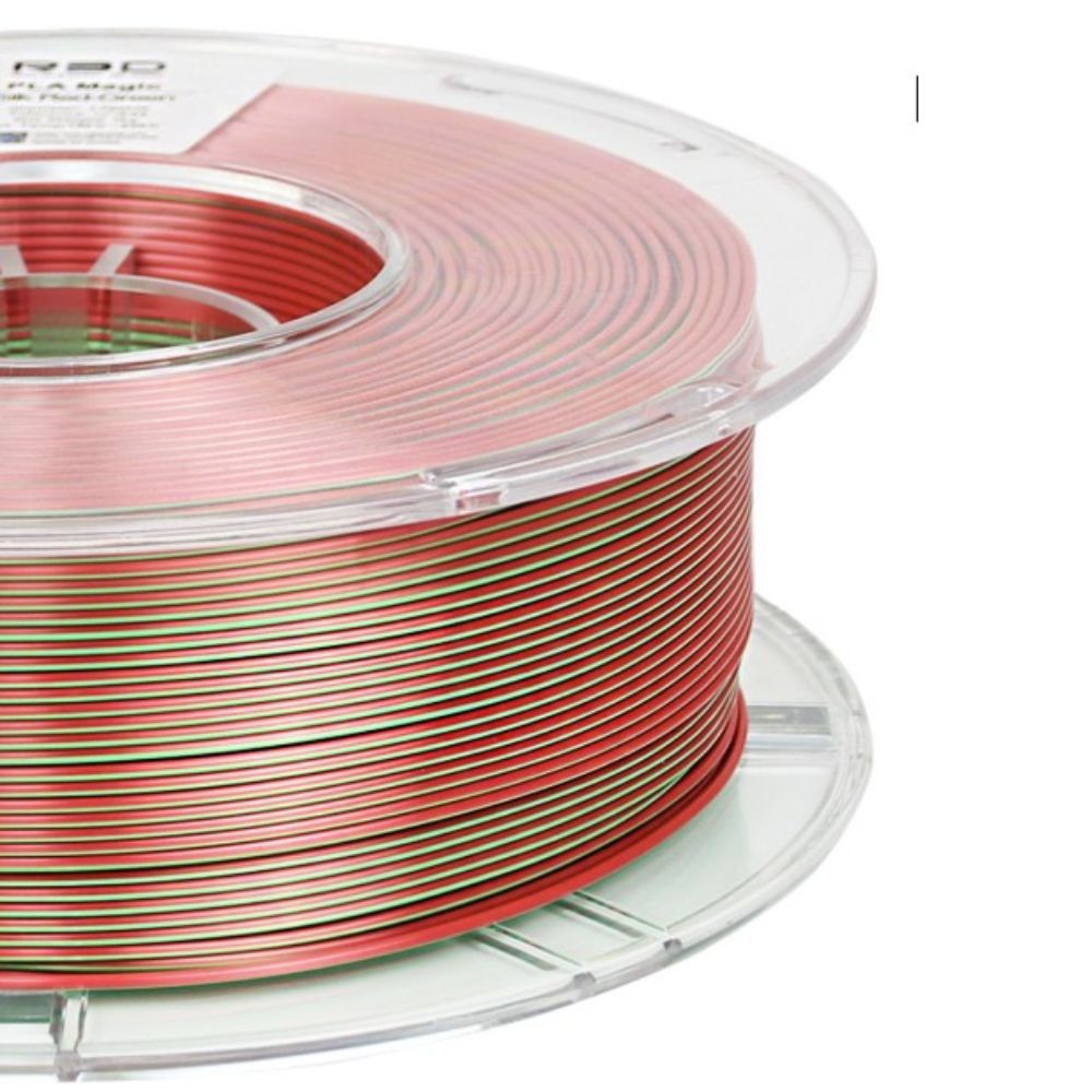 R3D - PLA Magic Silk - Rouge & vert (red-green) - 1,75 mm - 1 kg