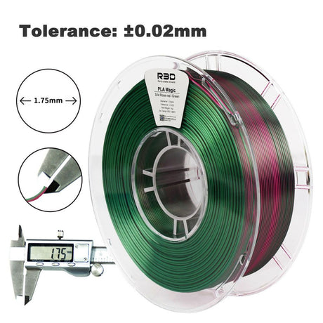 R3D - PLA Magic Silk - Magenta & vert (rose red-green) - 1,75 mm - 1 kg