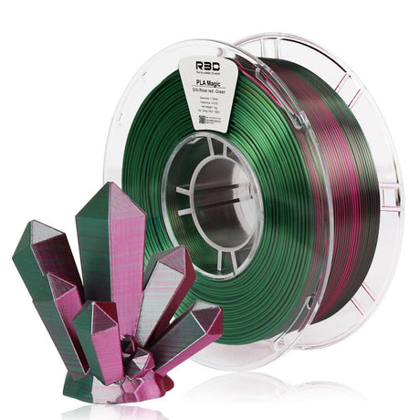 R3D - PLA Magic Silk - Magenta & vert (rose red-green) - 1,75 mm - 1 kg