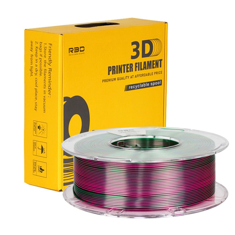 R3D - PLA Magic Silk - Magenta & vert (rose red-green) - 1,75 mm - 1 kg